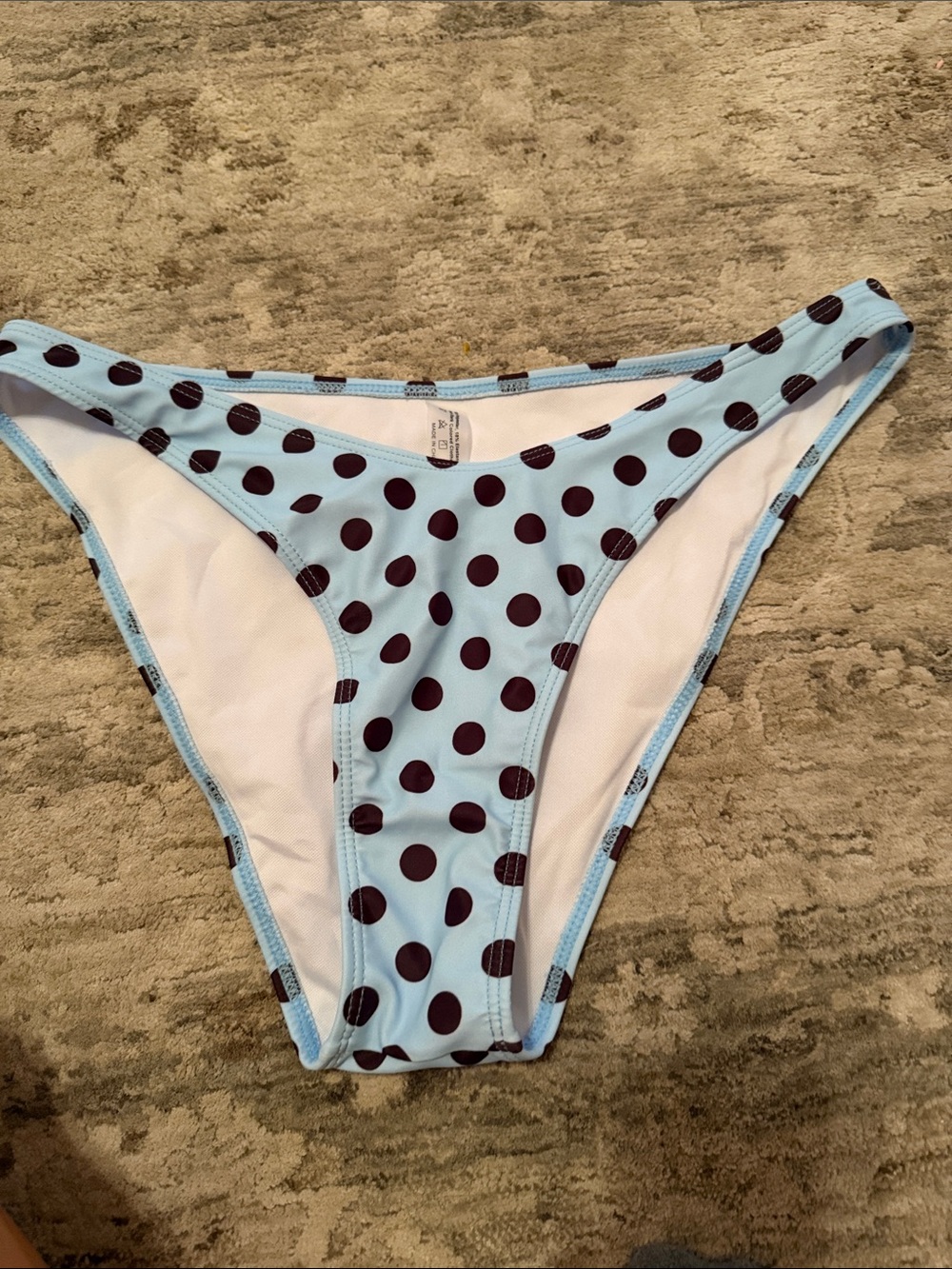 Light Blue Polka Dot Bikini Bottom